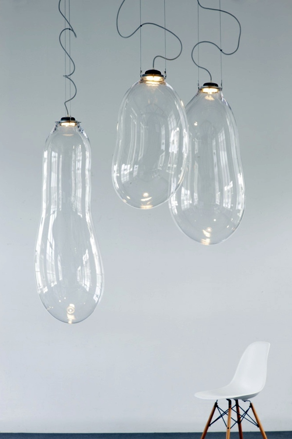 Hanging lamps in bubble form of Alex de Witte for Dark Hanging lamps in bubble form of Alex de Witte for Dark