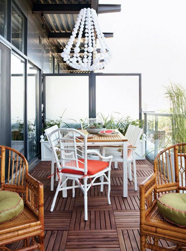 Terrace and balcony wood tiles ideas and other floor coverings