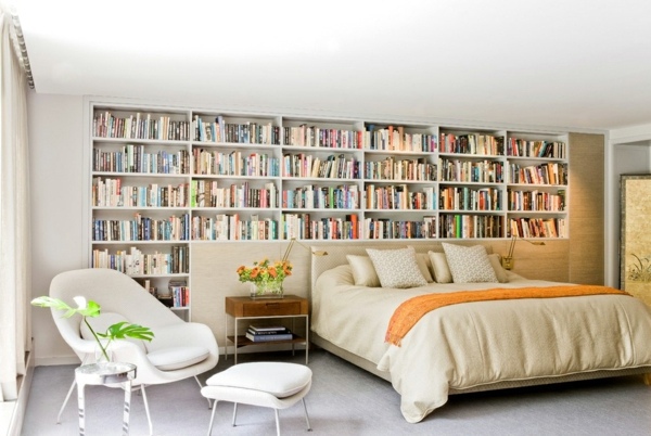 Bookshelves wood - inspiring ideas for a great home library