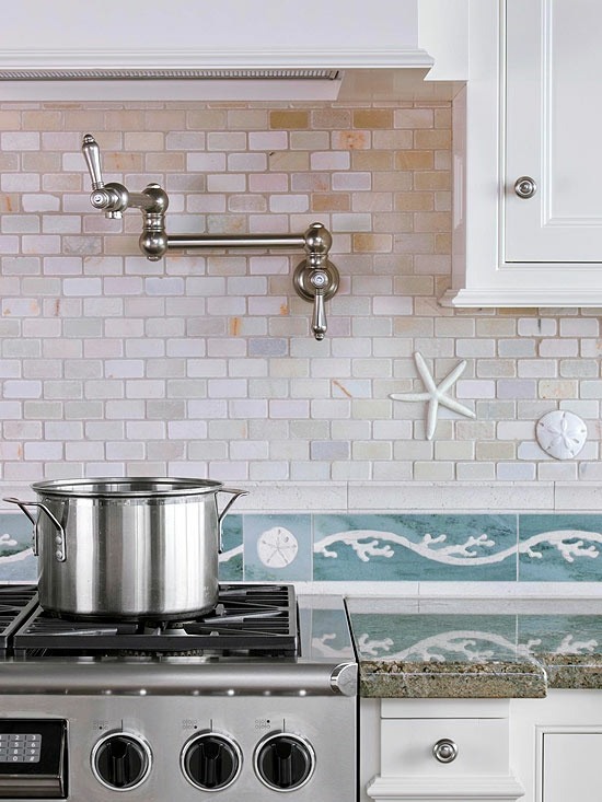 Makeover complete the kitchen - Inspiration from the ocean