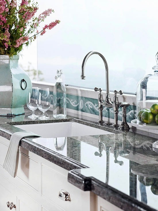Makeover complete the kitchen - Inspiration from the ocean
