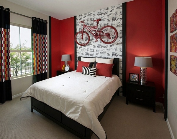 Gorgeous Interior Design Ideas In Red Black White Interior