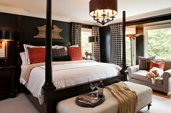 Gorgeous interior design ideas in Red-Black-White