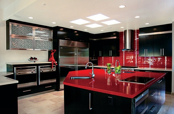 Gorgeous Interior Design Ideas In Red Black White Interior