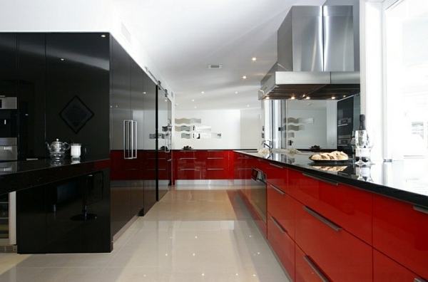 Gorgeous Interior Design Ideas In Red Black White Interior