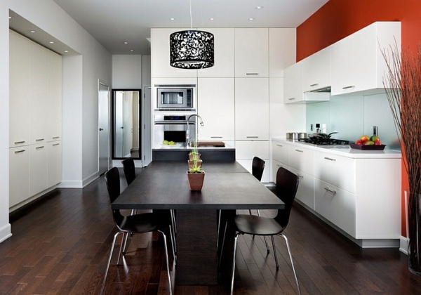 Gorgeous interior design ideas in Red-Black-White