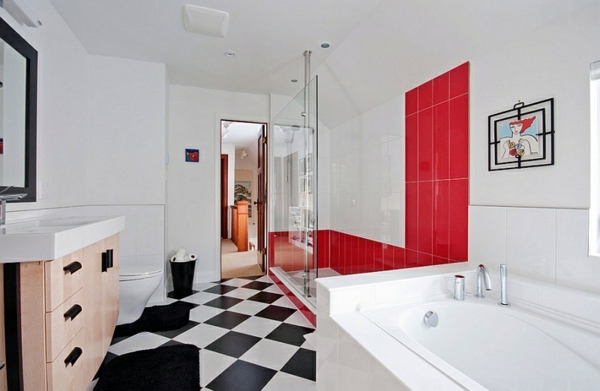 Gorgeous interior design ideas in Red-Black-White
