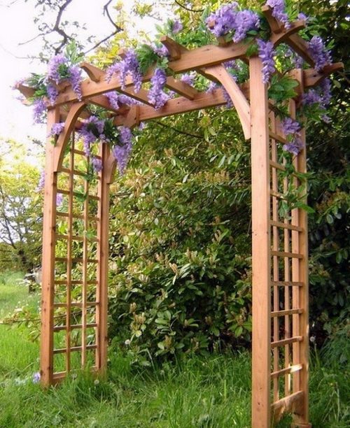 Cool garden design with Rose Arch