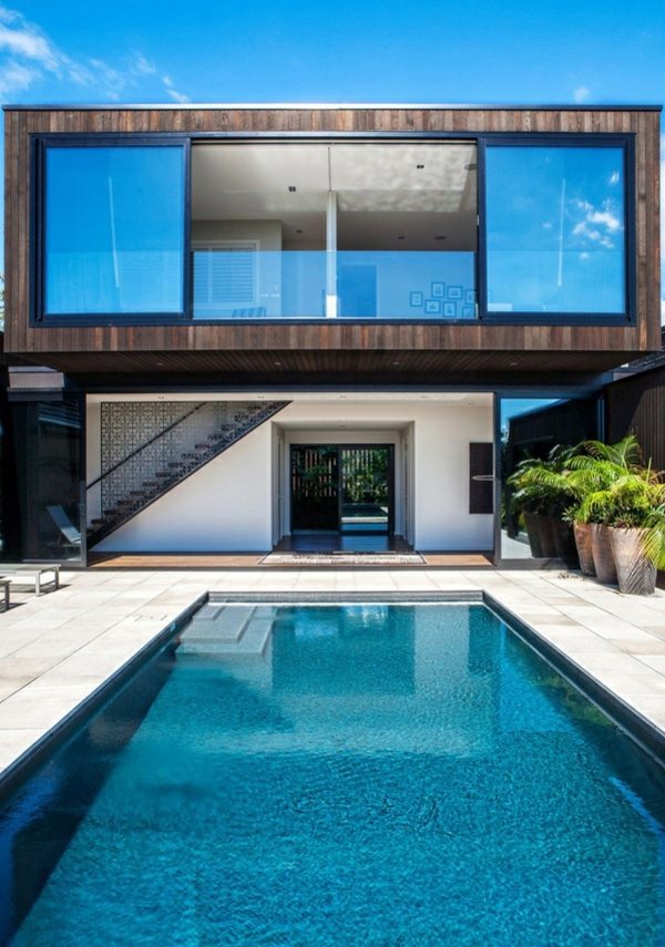 Modern house with sustainable design in New Zealand
