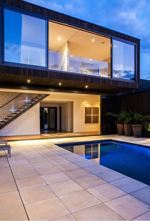 Modern house with sustainable design in New Zealand