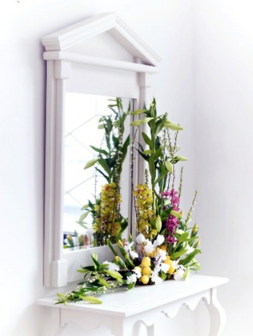 Easter decoration with spring flowers Easter decoration with spring flowers