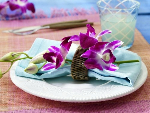 Elegant table decoration with orchid - tender and decoration: