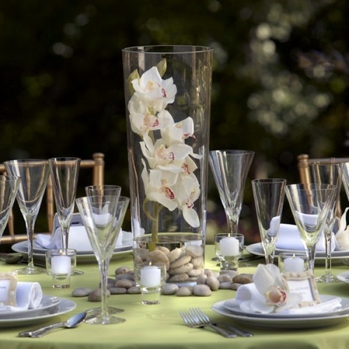 Elegant table decoration with orchid - tender and decoration: