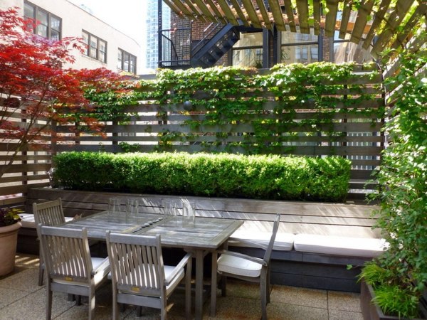 The lush privacy in the garden