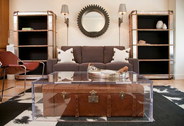 Coffee table made of acrylic glass complements any living room furniture