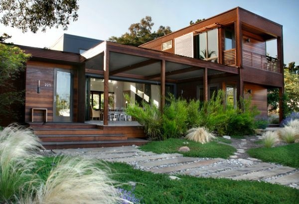 How can one create his front garden design modern