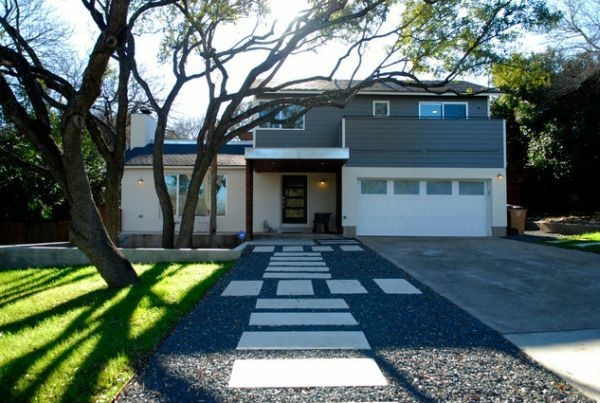 How can one create his front garden design modern