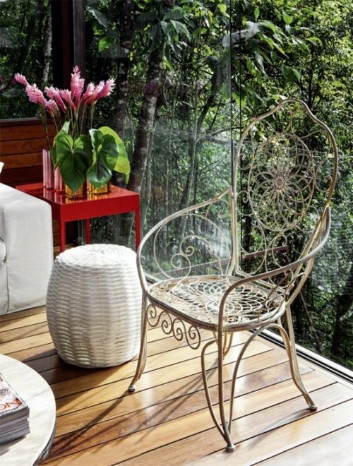 Wooden veranda with glass walls - gorgeous summer moments