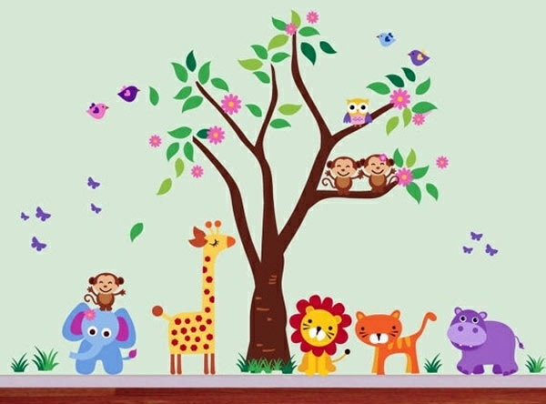 Baby Room Wall 15 Art Ideas With Animals Interior Design Avso Org - Baby Room Wall Art Stickers