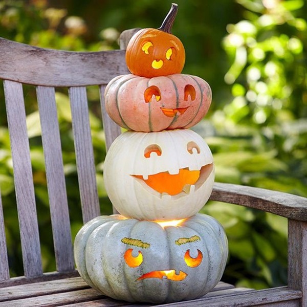 Halloween Kürbis schnitzen - Halloween pumpkin Schnitzvorlagen - 20 thematic decoration ideas