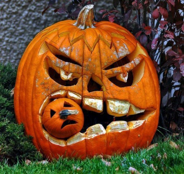 Halloween pumpkin Schnitzvorlagen - 20 thematic decoration ideas