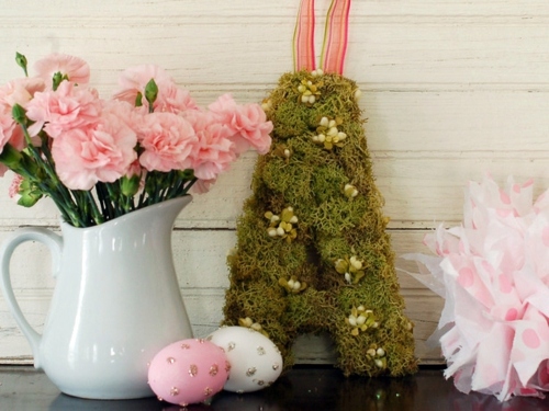 Ostern - Subject Moss Wreath for Easter - fantastic decor idea