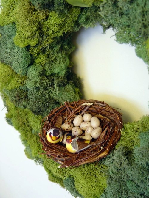 Subject Moss Wreath for Easter - fantastic decor idea