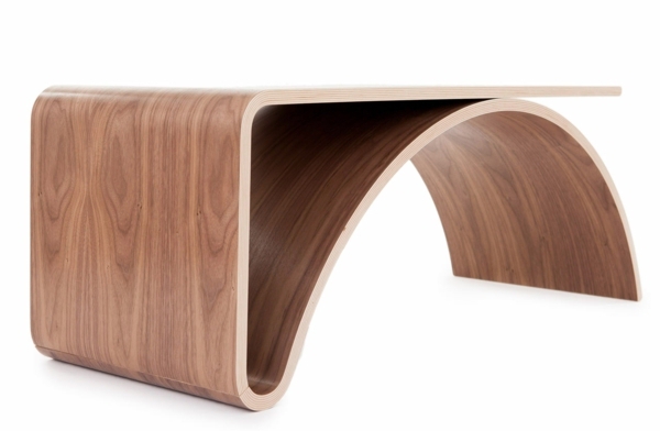 Möbel - Minimalist Wood Coffee table - Kaari table by the Finnish designer Johani Horelli Möbel - Minimalist Wood Coffee table - Kaari table by the Finnish designer Johani Horelli