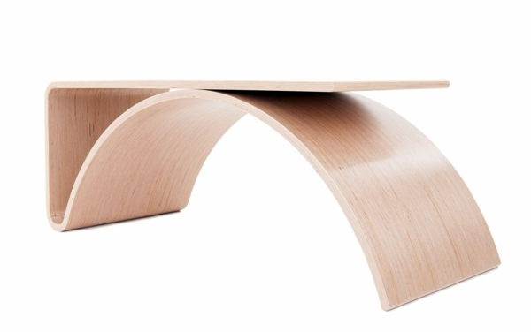 Minimalist Wood Coffee table - Kaari table by the Finnish designer Johani Horelli Minimalist Wood Coffee table - Kaari table by the Finnish designer Johani Horelli