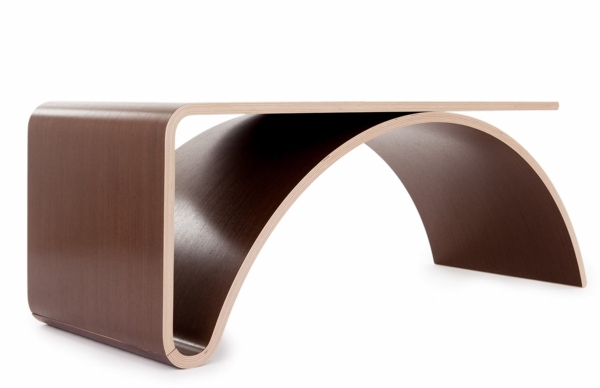 Minimalist Wood Coffee table - Kaari table by the Finnish designer Johani Horelli
