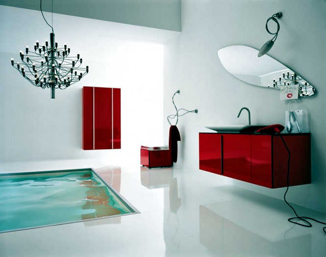 The modern bathroom with spa The modern bathroom with spa
