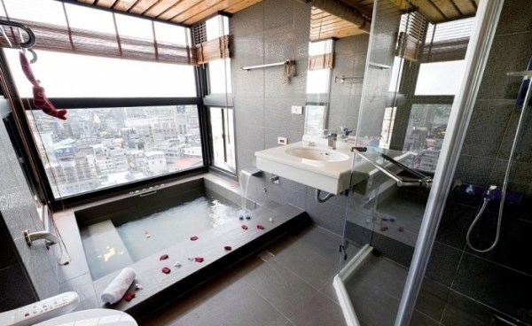 The modern bathroom with spa The modern bathroom with spa