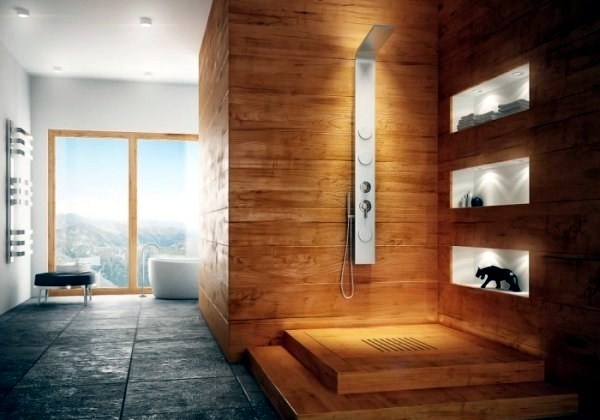 The modern bathroom with spa The modern bathroom with spa
