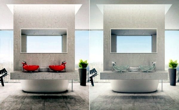 The modern bathroom with spa The modern bathroom with spa