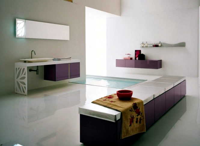 The modern bathroom with spa The modern bathroom with spa