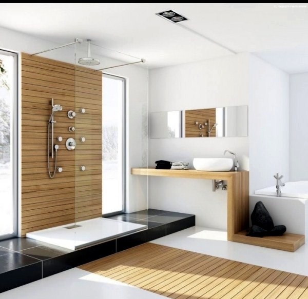 The modern bathroom with spa The modern bathroom with spa