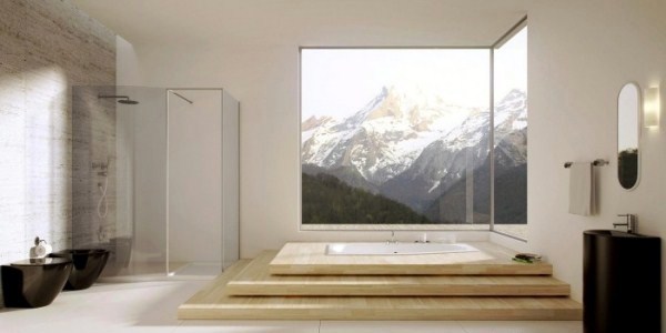 The modern bathroom with spa The modern bathroom with spa
