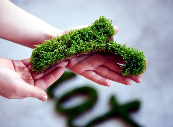 Contemporary - Create moss graffiti and host a "green" message Contemporary - Create moss graffiti and host a "green" message