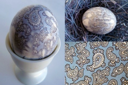 Creative Easter eggs decoration of silk