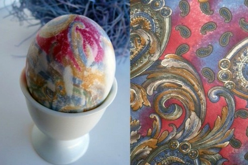 Creative Easter eggs decoration of silk