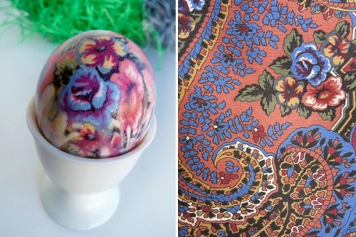 Creative Easter eggs decoration of silk
