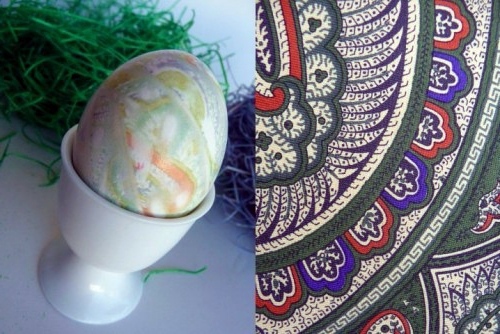 Creative Easter eggs decoration of silk