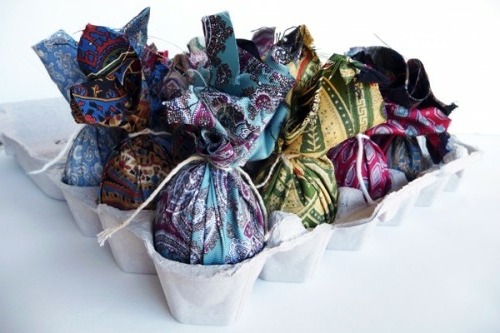 Creative Easter eggs decoration of silk