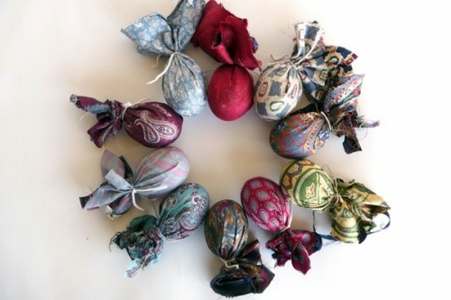 Creative Easter eggs decoration of silk