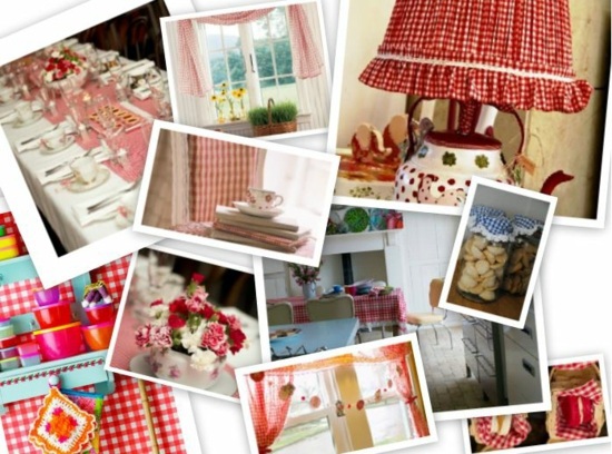 Decorate with Vichy Karo materials for a cozy ambience