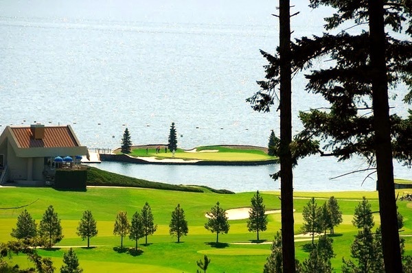Floating Golf Course in Coeur d'Alene, moves!