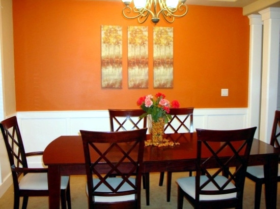 The color orange for your dining room