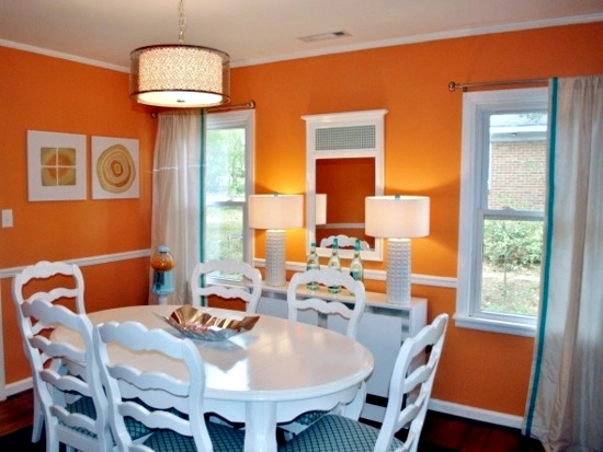 The color orange for your dining room