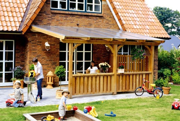 If the terrace extends the living space - the roof terrace of wood If the terrace extends the living space - the roof terrace of wood