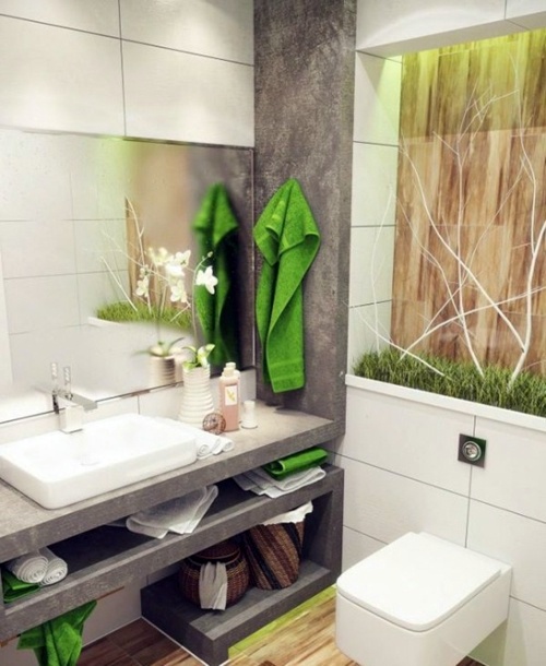Bathroom with extra storage space